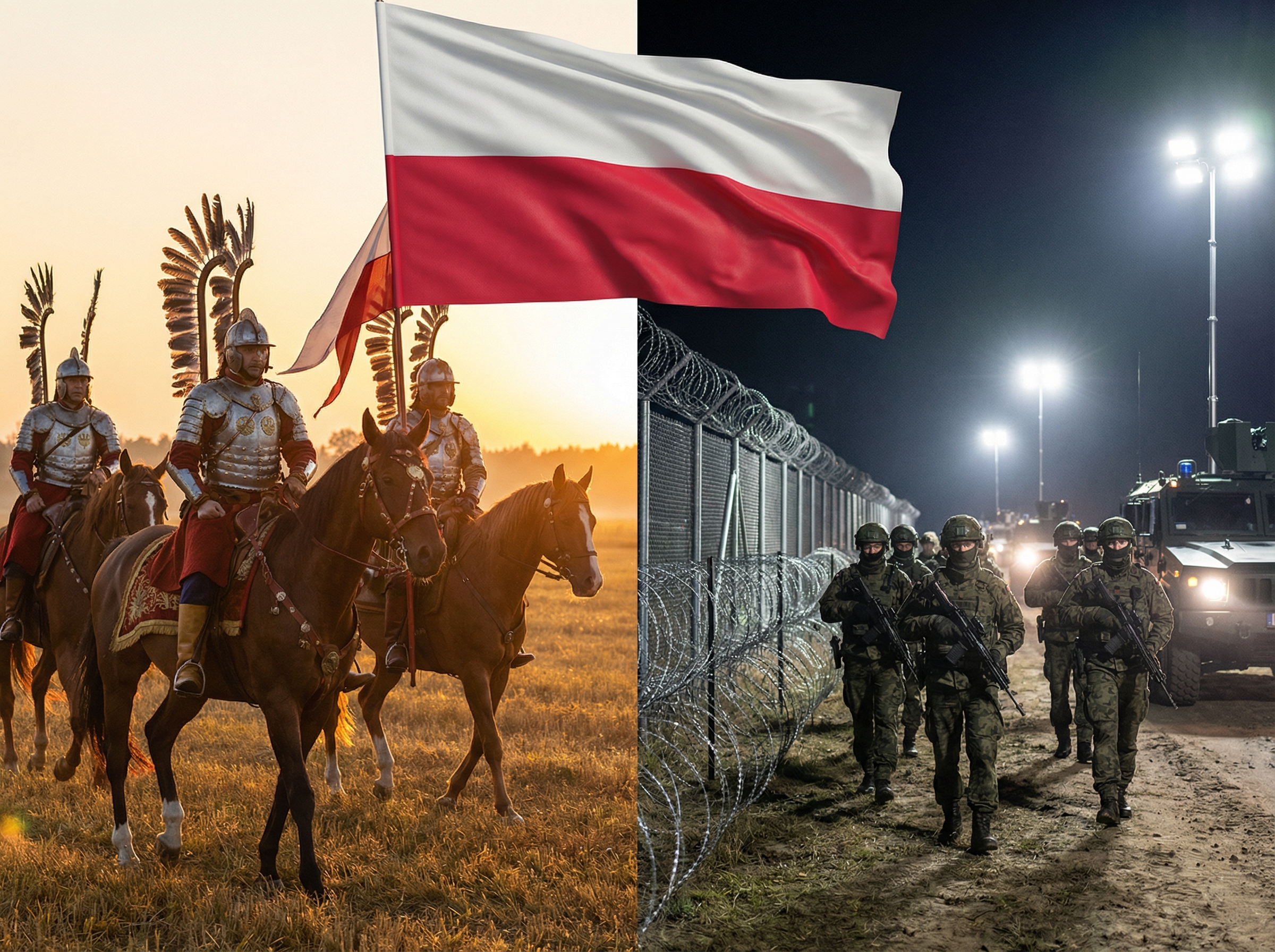 Grafika: Wczoraj i dziś — ta sama walka o Polskę